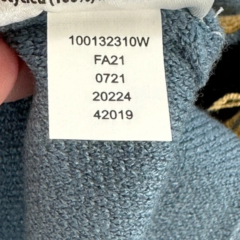 Style & Co Long Sleeve Geometric Print Mixed Media Cardigan - Blue - size 1X - Picture 10 of 11